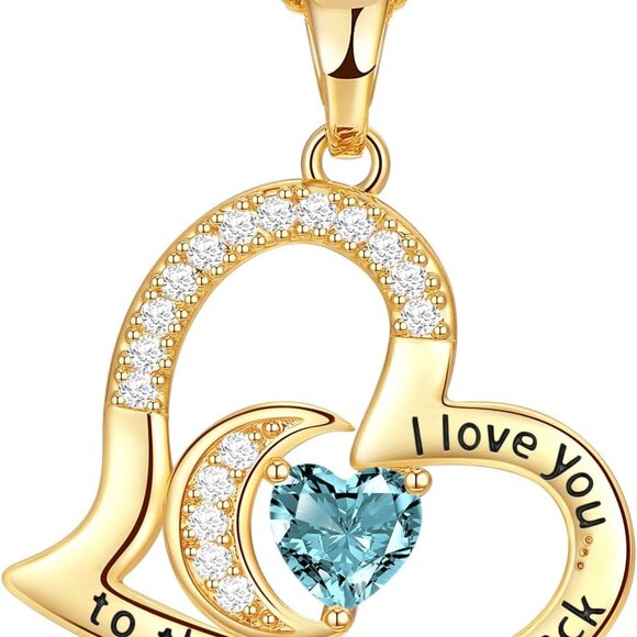 Anniversary Necklace for Women Birthstone Jewelry for Wife Gifts for Her Wife Bi